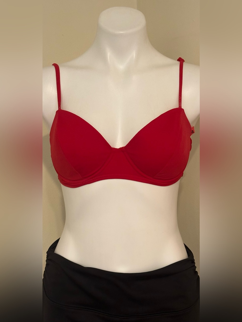 HENNES & MAURITZ H & M Beach Wear Red Swimwear with Thin Adjustable Straps Sz 42